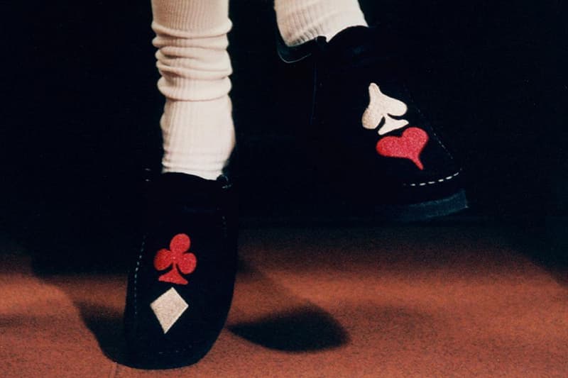 Stüssy and Clarks Originals Unveil New Collaboration loafers card game spade diamond heart club wallabees