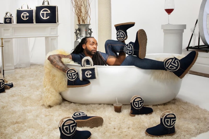 Telfar and UGG Unveil New Denim Bags and Apparel Collection Release Info Shopping Bag Boots 