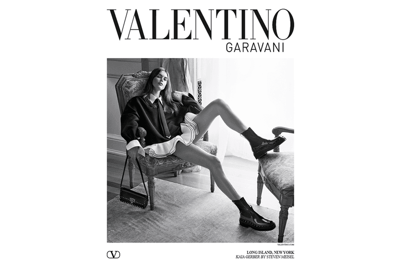Valentino Fall Winter 2023 Black Tie Campaign Kaia Gerber womenswear