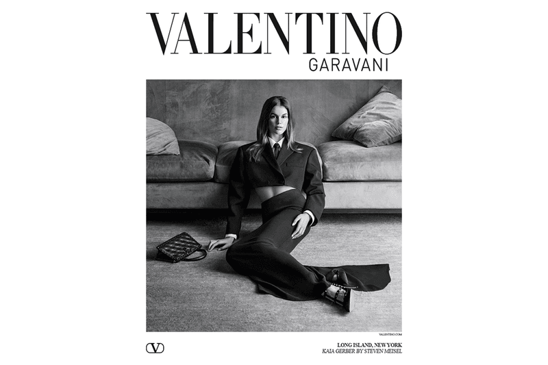 Valentino Fall Winter 2023 Black Tie Campaign Kaia Gerber womenswear