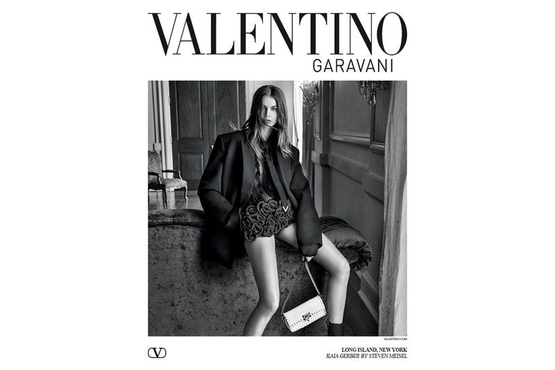 Valentino Fall Winter 2023 Black Tie Campaign Kaia Gerber womenswear