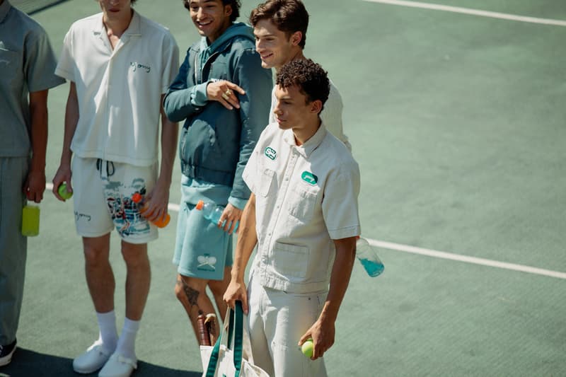 YONY Serves Up A Fresh, Functional SS24 new york fashion week tennis club manhattan members only serve court runway ball green us open spring summer 2024 collection clothing menswear sportswear outerwear sport