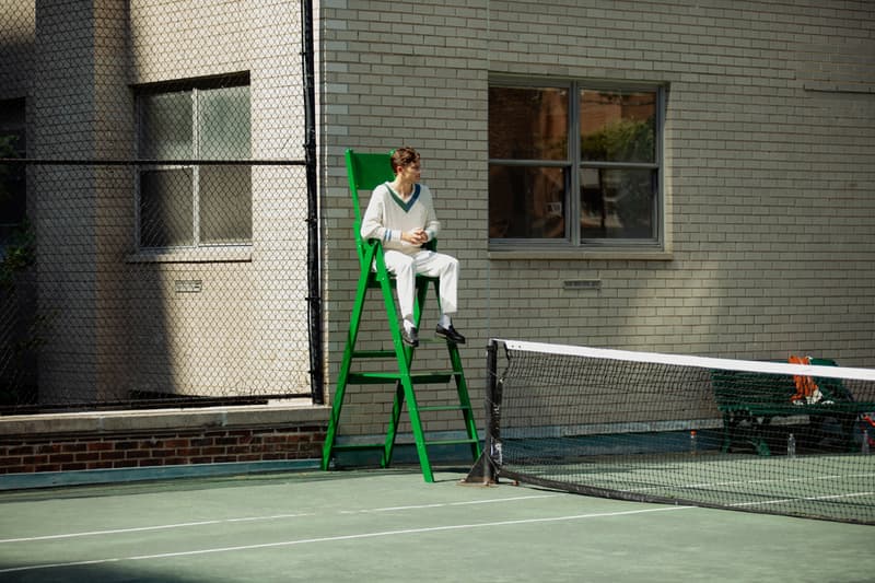 YONY Serves Up A Fresh, Functional SS24 new york fashion week tennis club manhattan members only serve court runway ball green us open spring summer 2024 collection clothing menswear sportswear outerwear sport