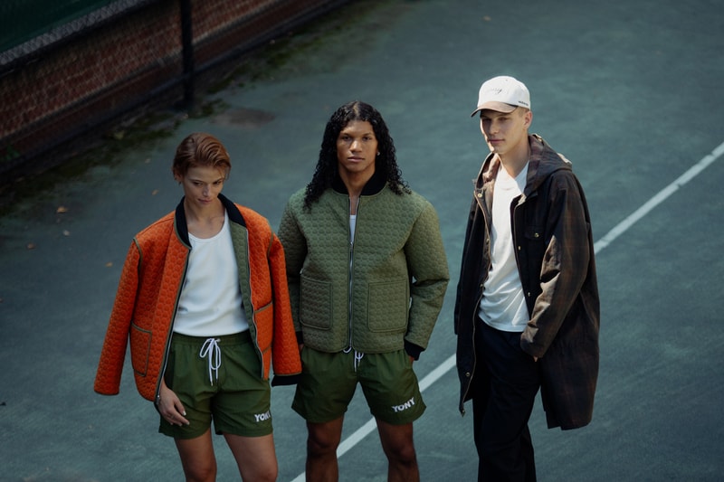 YONY Serves Up A Fresh, Functional SS24 new york fashion week tennis club manhattan members only serve court runway ball green us open spring summer 2024 collection clothing menswear sportswear outerwear sport
