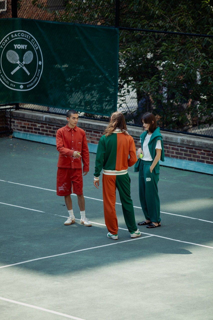 YONY Serves Up A Fresh, Functional SS24 new york fashion week tennis club manhattan members only serve court runway ball green us open spring summer 2024 collection clothing menswear sportswear outerwear sport