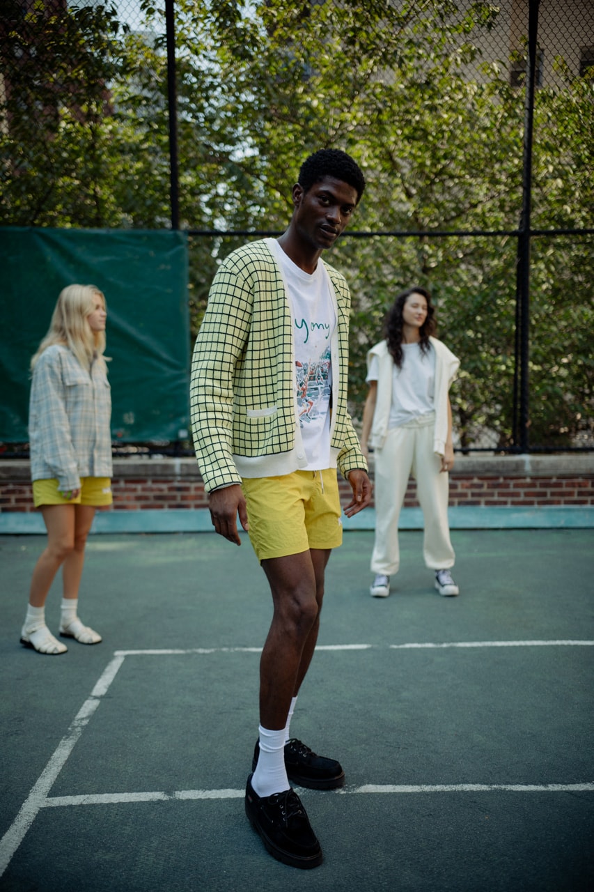 YONY Serves Up A Fresh, Functional SS24 new york fashion week tennis club manhattan members only serve court runway ball green us open spring summer 2024 collection clothing menswear sportswear outerwear sport