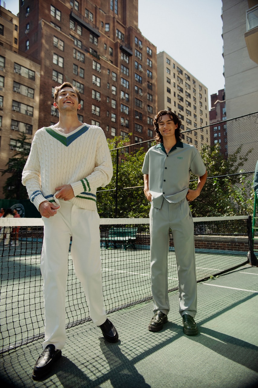 YONY Serves Up A Fresh, Functional SS24 new york fashion week tennis club manhattan members only serve court runway ball green us open spring summer 2024 collection clothing menswear sportswear outerwear sport