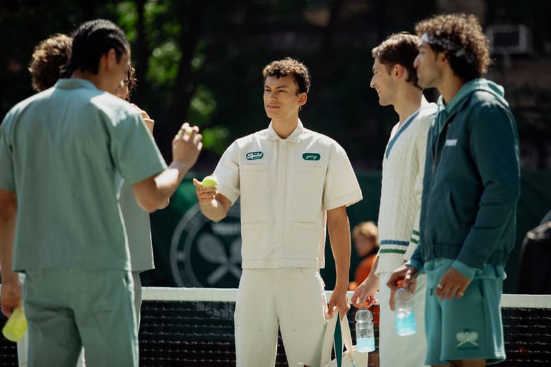 YONY Serves Up A Fresh, Functional SS24 new york fashion week tennis club manhattan members only serve court runway ball green us open spring summer 2024 collection clothing menswear sportswear outerwear sport