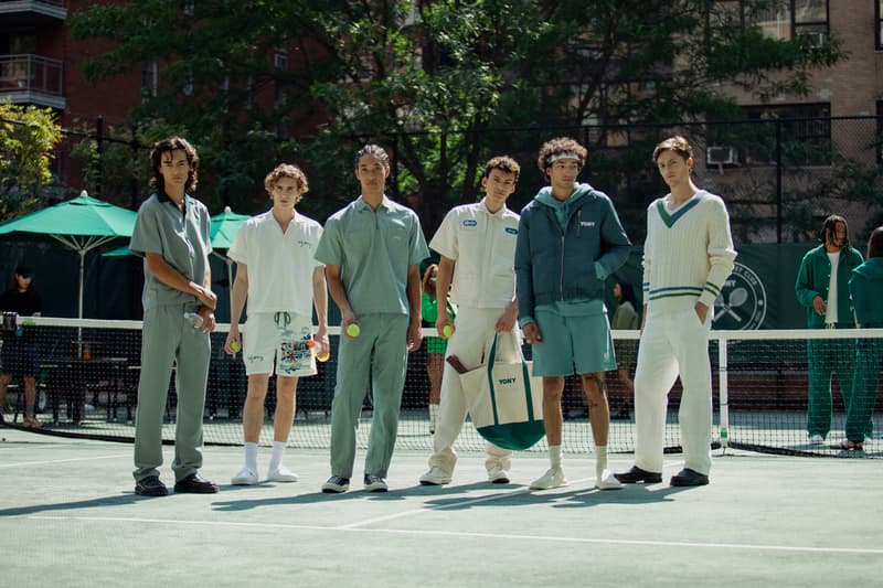 YONY Serves Up A Fresh, Functional SS24 new york fashion week tennis club manhattan members only serve court runway ball green us open spring summer 2024 collection clothing menswear sportswear outerwear sport