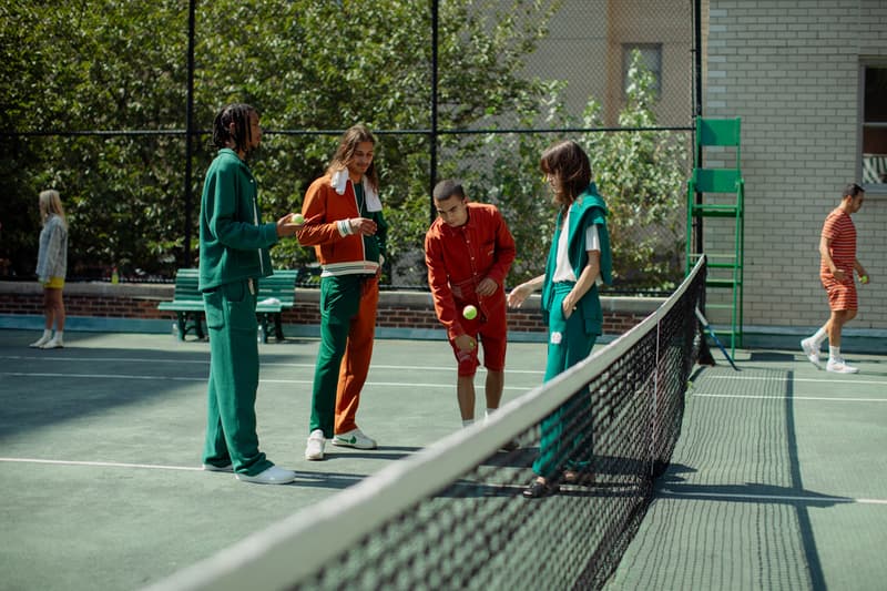 YONY Serves Up A Fresh, Functional SS24 new york fashion week tennis club manhattan members only serve court runway ball green us open spring summer 2024 collection clothing menswear sportswear outerwear sport