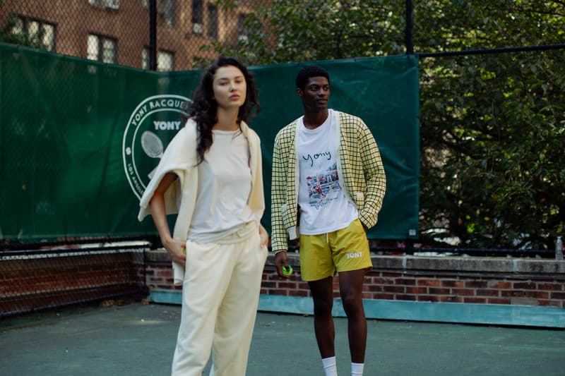 YONY Serves Up A Fresh, Functional SS24 new york fashion week tennis club manhattan members only serve court runway ball green us open spring summer 2024 collection clothing menswear sportswear outerwear sport