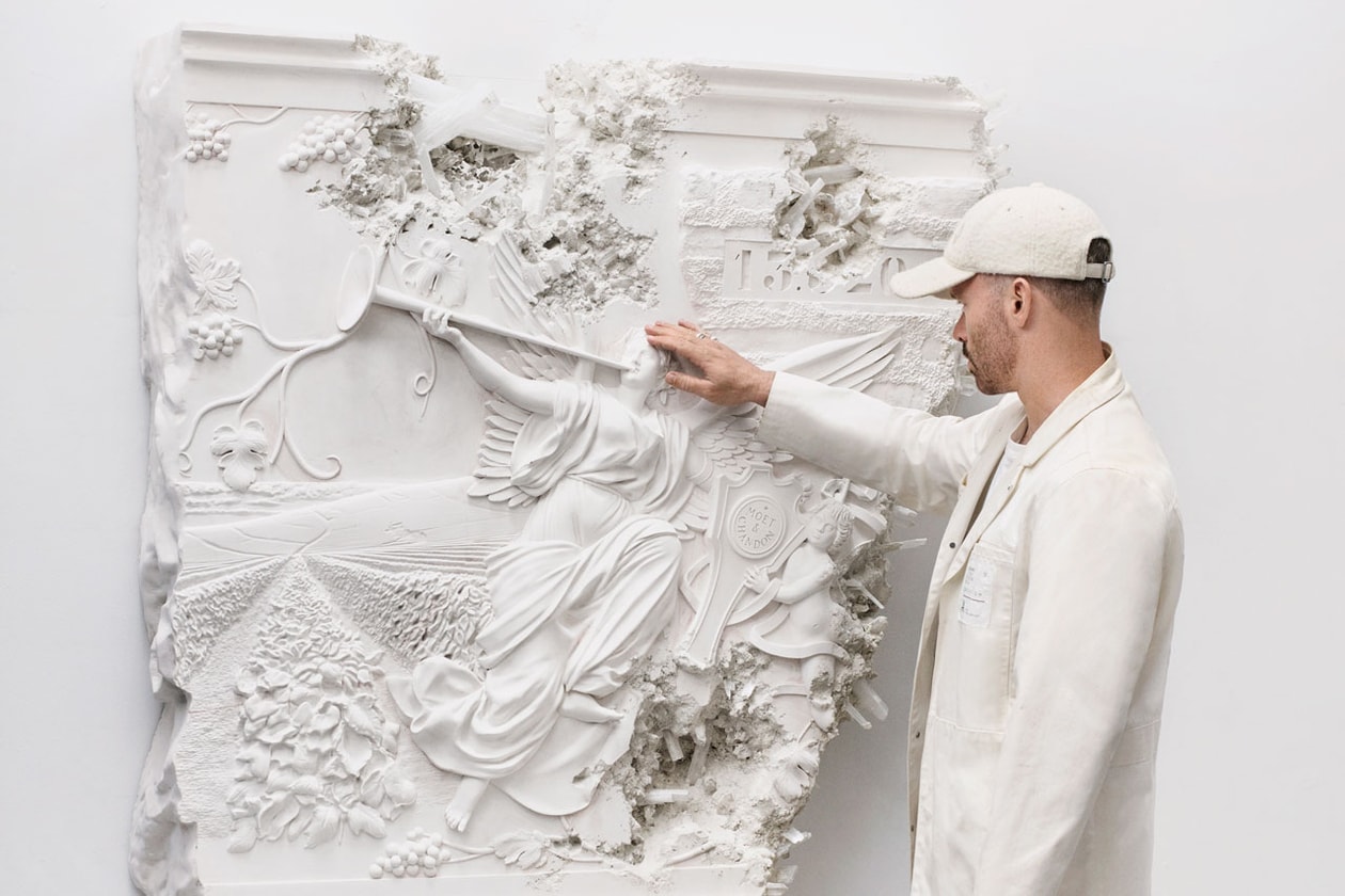 Daniel Arsham Celebrates 280th Anniversary of Moët & Chandon With Special Edition Bottle Collection Impériale Création No. 1 champagne french purchase bottles cuvee collab flavor profile wine link website
