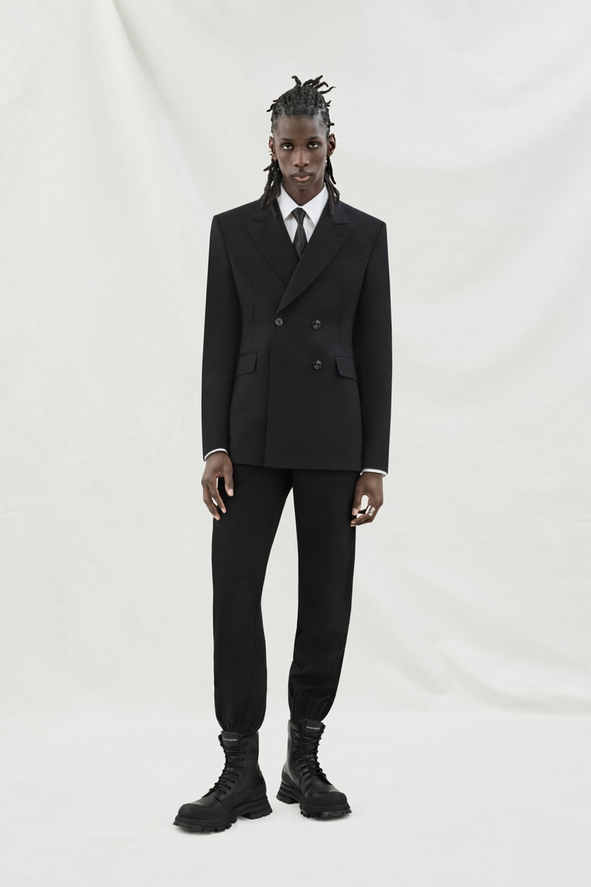 Alexander McQueen Pre-SS24 Centers on Cut and Proportion Fashion Menswear