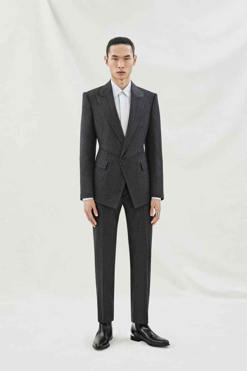 Alexander McQueen Pre-SS24 Centers on Cut and Proportion Fashion Menswear