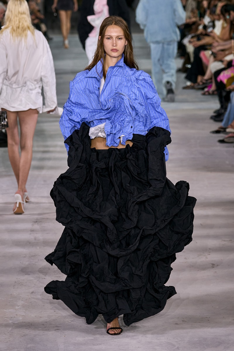 Model walks on the runway during the Cotton Project brand fashion