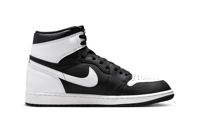 First Look at the Air Jordan 1 High OG "Black/White" high top panda aj1 jordan brand michael jordan classic white and black shoe sneaker DZ5485-010 Date info store list