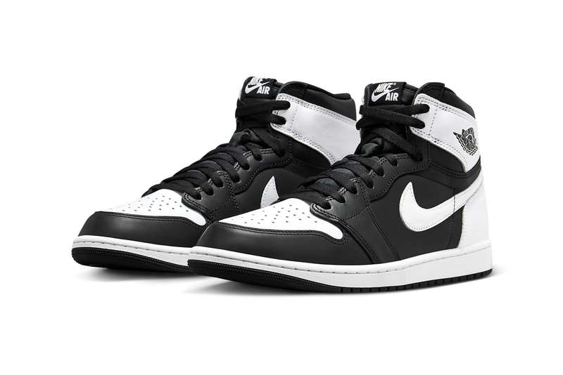 First Look at the Air Jordan 1 High OG "Black/White" high top panda aj1 jordan brand michael jordan classic white and black shoe sneaker DZ5485-010 Date info store list