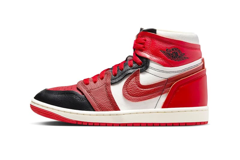 Official Images of the Air Jordan 1 MM High "Sport Red" FB9891-600 Sport Red/Dune Red-Black-Sail spring 2024 swoosh high tops 