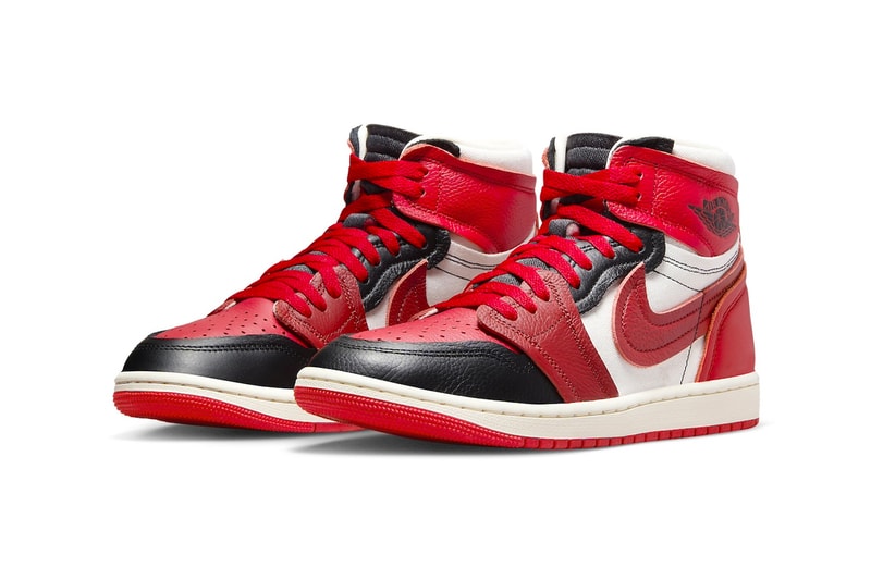 Official Images of the Air Jordan 1 MM High "Sport Red" FB9891-600 Sport Red/Dune Red-Black-Sail spring 2024 swoosh high tops 