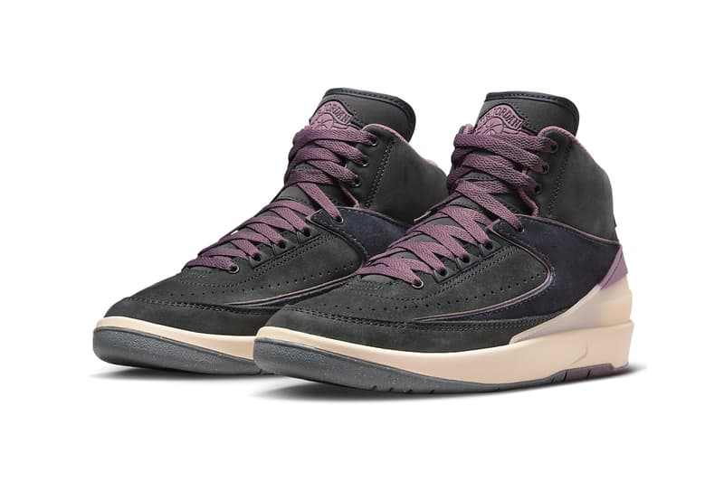 Air Jordan 2 Surfaces in "Off Noir" Off Noir/Mauve-Guava Ice-Cool Grey DX4400-005 holiday 2023 november swoosh michael jordan brand classic high top basketball shoe nike swoosh wings