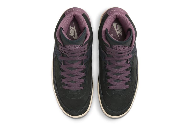 Air Jordan 2 Surfaces in "Off Noir" Off Noir/Mauve-Guava Ice-Cool Grey DX4400-005 holiday 2023 november swoosh michael jordan brand classic high top basketball shoe nike swoosh wings