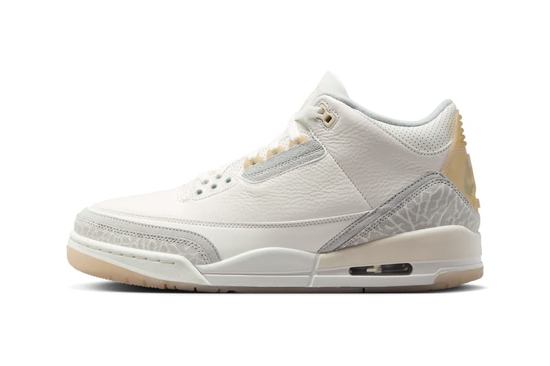 First Look at the Air Jordan 3 Craft "Ivory" in-hand look aj3 ivory grey mist-cream elephant jordan brand michael jordan Air Jordan 3 Craft Ivory FJ9479-100 Release Date