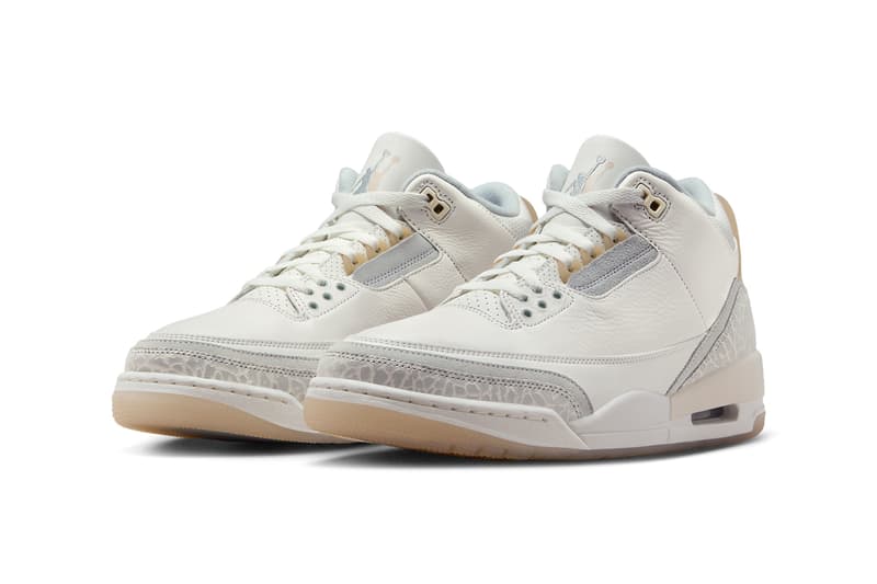 First Look at the Air Jordan 3 Craft "Ivory" in-hand look aj3 ivory grey mist-cream elephant jordan brand michael jordan Air Jordan 3 Craft Ivory FJ9479-100 Release Date