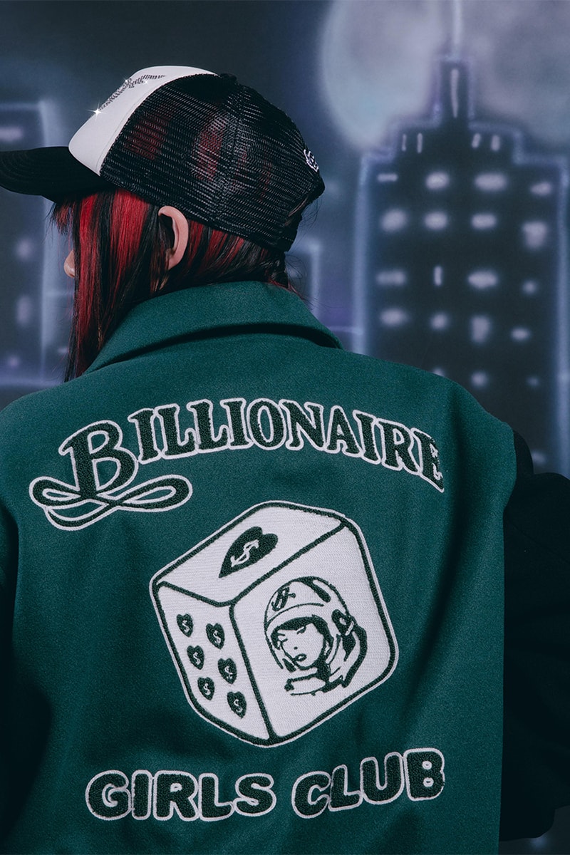 Billionaire Girls Club Goes Collegiate for FW23 pharrell williams release infor fall winter 223 pan jin bbc bgc billionaire boys club nigo varsity jackets trucker hats bedazzled