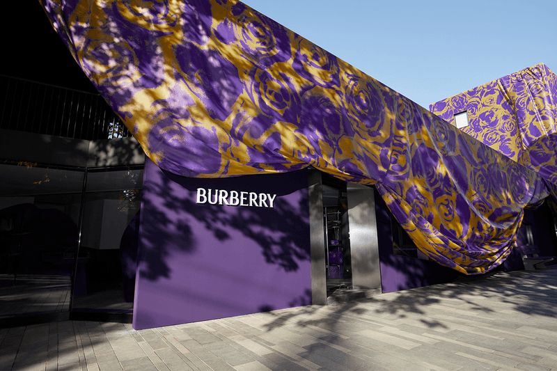 Burberry Streets Shanghai Experience Burberry Rose Petal Maze Daniel lee fall winter 2023 collection menswear womenswear London Norman’s Panyu Road