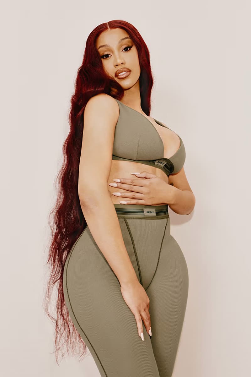 Cardi B Fronts New SKIMS Campaign kim kardashian curves shapewear cotton loungewear bras bralettes bodysuits Nelly Furtado, SZA, Ice Spice and Snoop Dogg 