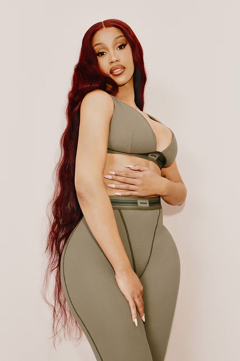 Cardi B Fronts New SKIMS Campaign kim kardashian curves shapewear cotton loungewear bras bralettes bodysuits Nelly Furtado, SZA, Ice Spice and Snoop Dogg 