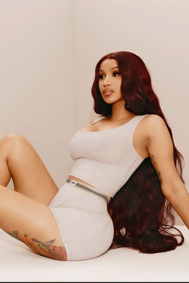 Cardi B Fronts New SKIMS Campaign kim kardashian curves shapewear cotton loungewear bras bralettes bodysuits Nelly Furtado, SZA, Ice Spice and Snoop Dogg 