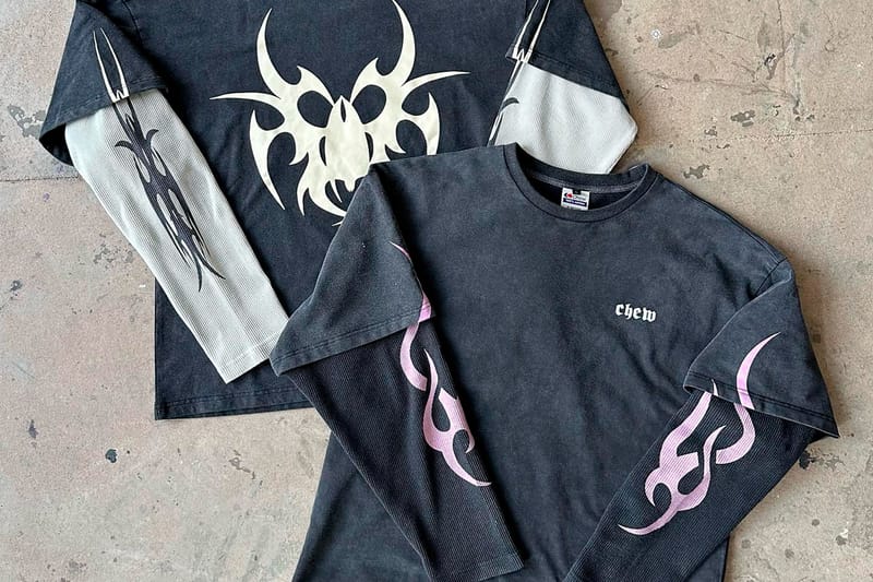 CHEW FOREVER Prepares Set of Heavily Washed Double Layer Long Sleeves