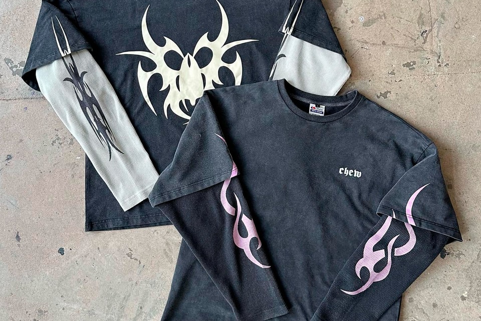 CHEW FOREVER Heavily Washed Double Layer Long Sleeve Release