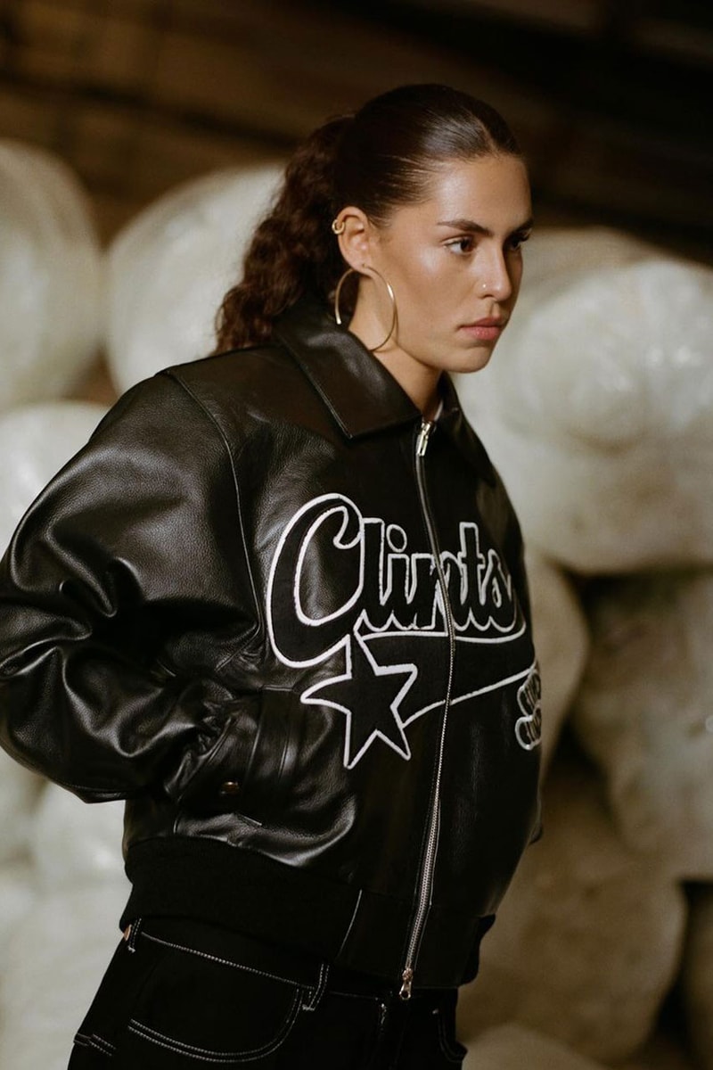 2022 Cropped Embossed Leather Jacket