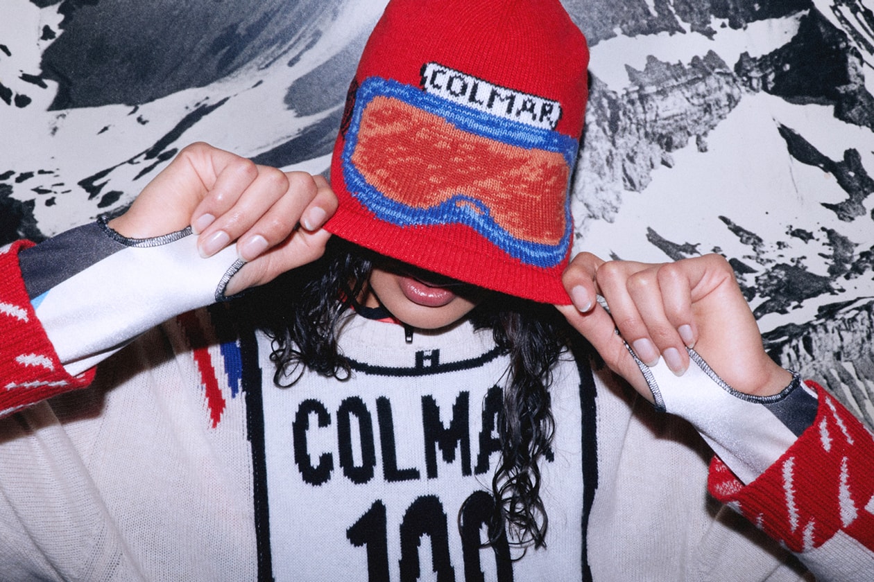 joshua vides colmar ski clothes capsule knit artist art Caso Di Neve the race is on campaign vest skis erwin stricker 