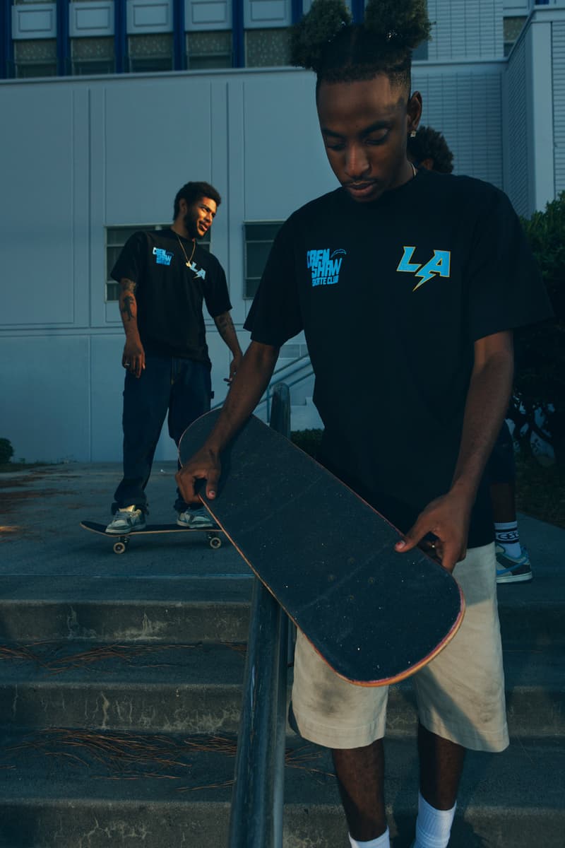 LA Chargers Get the Crenshaw Skate Club Cosign Ahead of Monday's Game california los angeles skateboard streetwear drop release sofi stadium dallas cowboys monday night football