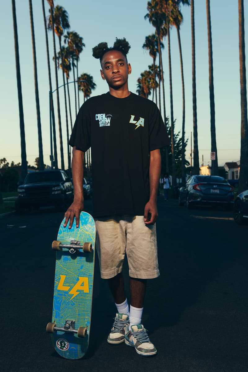 LA Chargers Get the Crenshaw Skate Club Cosign Ahead of Monday's Game california los angeles skateboard streetwear drop release sofi stadium dallas cowboys monday night football