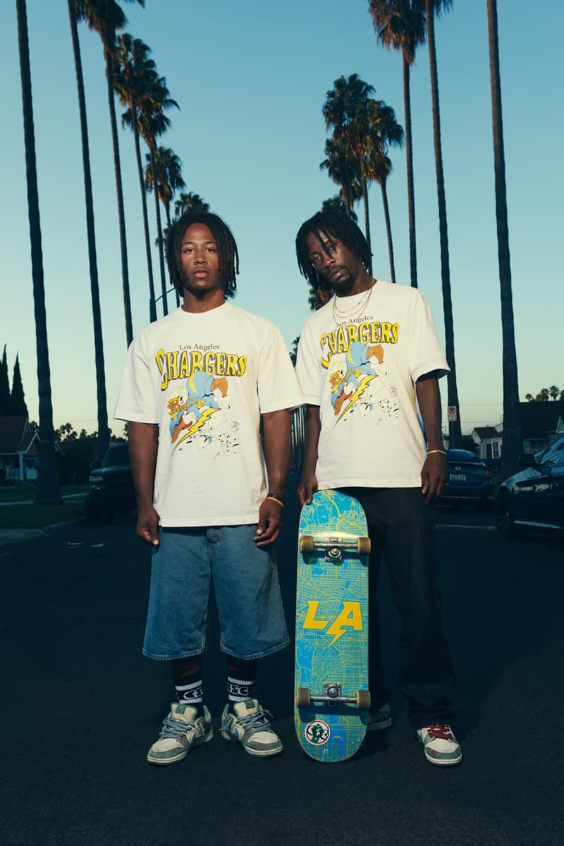 LA Chargers Get the Crenshaw Skate Club Cosign Ahead of Monday's Game california los angeles skateboard streetwear drop release sofi stadium dallas cowboys monday night football