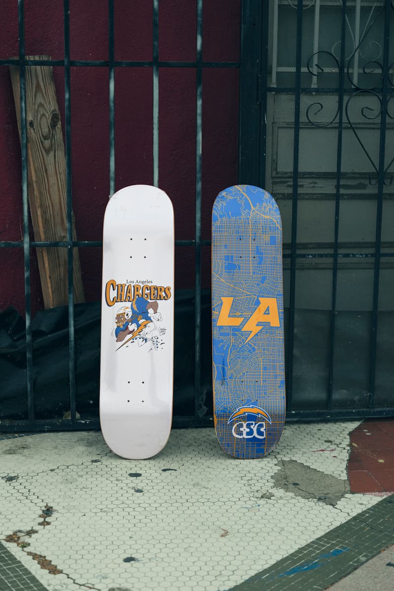 LA Chargers Get the Crenshaw Skate Club Cosign Ahead of Monday's Game california los angeles skateboard streetwear drop release sofi stadium dallas cowboys monday night football