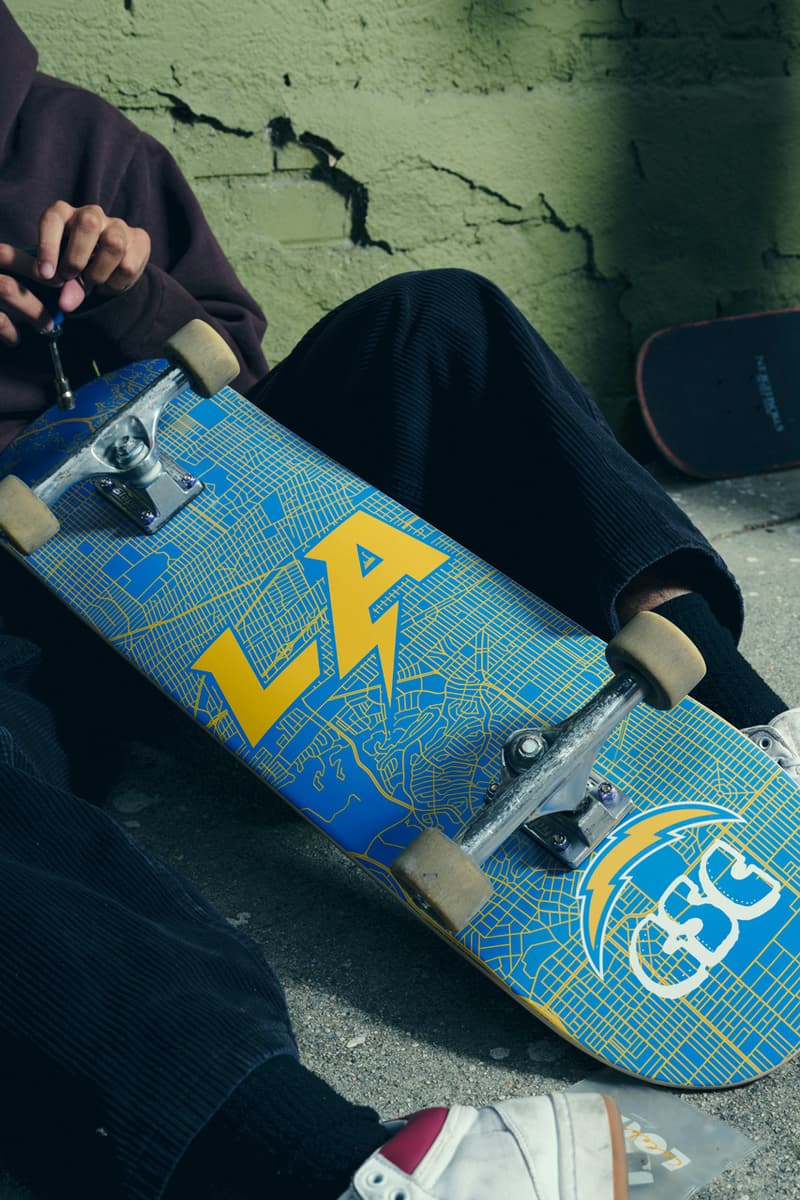 LA Chargers Get the Crenshaw Skate Club Cosign Ahead of Monday's Game california los angeles skateboard streetwear drop release sofi stadium dallas cowboys monday night football