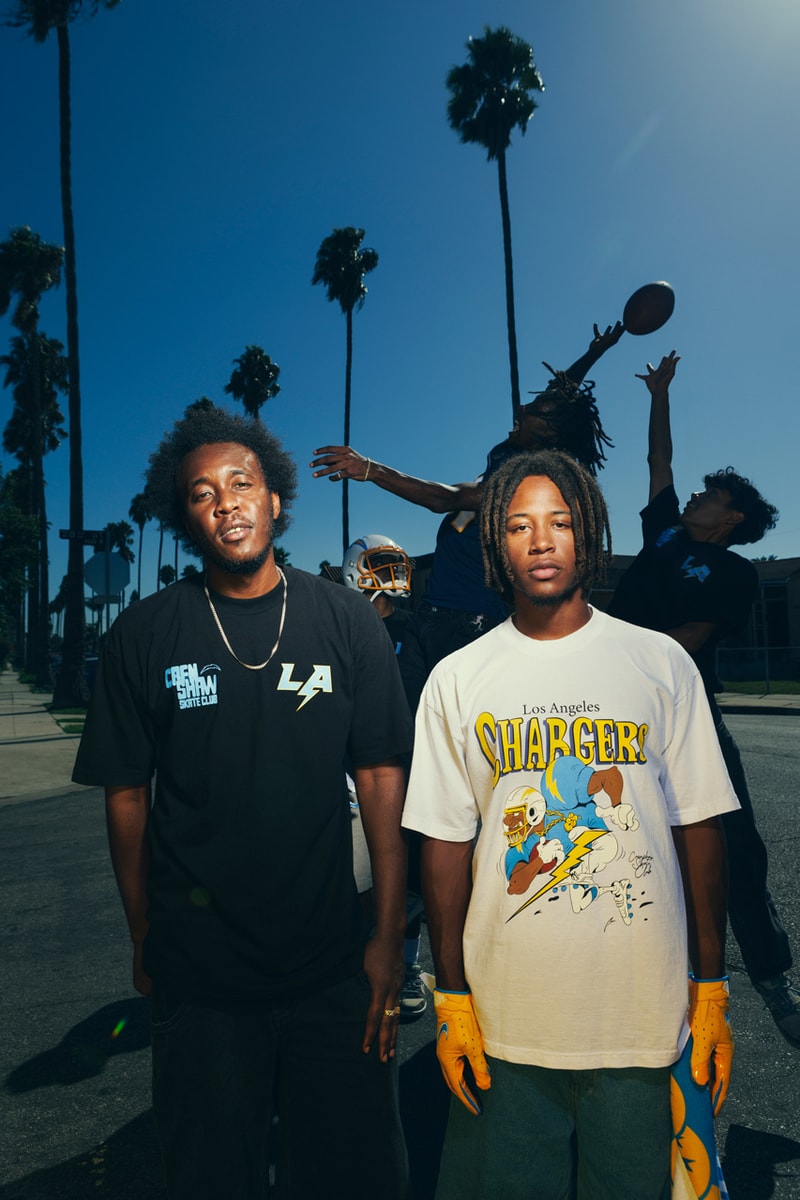 LA Chargers Get the Crenshaw Skate Club Cosign Ahead of Monday's Game california los angeles skateboard streetwear drop release sofi stadium dallas cowboys monday night football