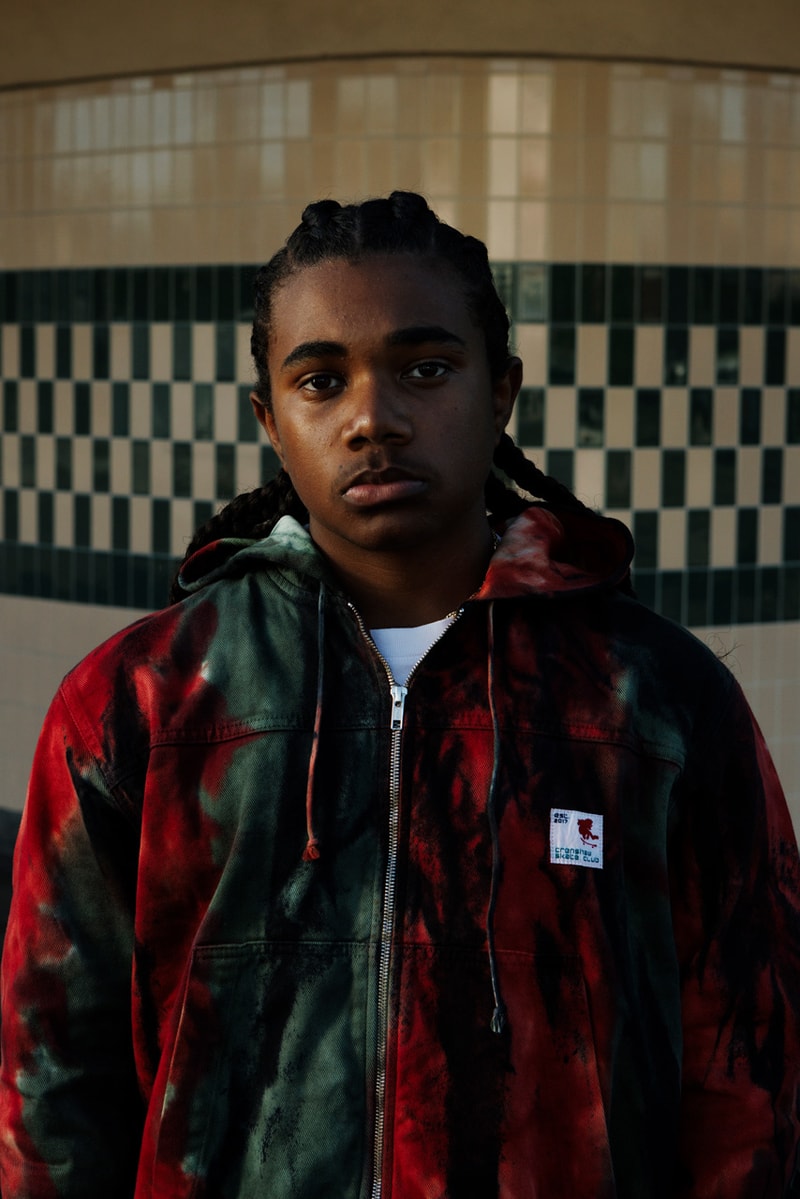 Crenshaw Skate Club’s S.O.O.N. Collection Is a Nod to the Skate Community tobey mcintosh skateboard los angeles california community apparel release price drop chargers collab capsule collection outerwear hoodie deck t shirt jacket denim logo brand