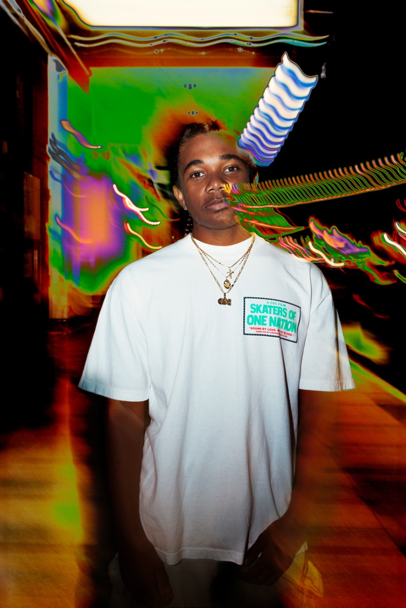 Crenshaw Skate Club’s S.O.O.N. Collection Is a Nod to the Skate Community tobey mcintosh skateboard los angeles california community apparel release price drop chargers collab capsule collection outerwear hoodie deck t shirt jacket denim logo brand