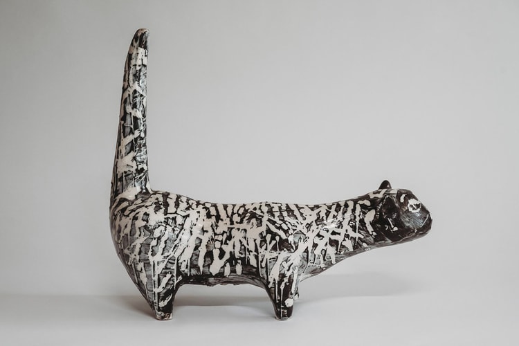 Rare Hockney Ceramic Cat Sculpture to Hit Auction