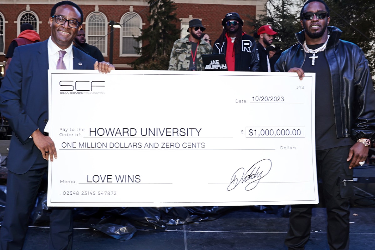 Diddy Donates $1 Million USD to His Alma Mater Howard University fulfilling pledge homecoming sean diddy combs yardfest washington dc historically black colleges university hbcus