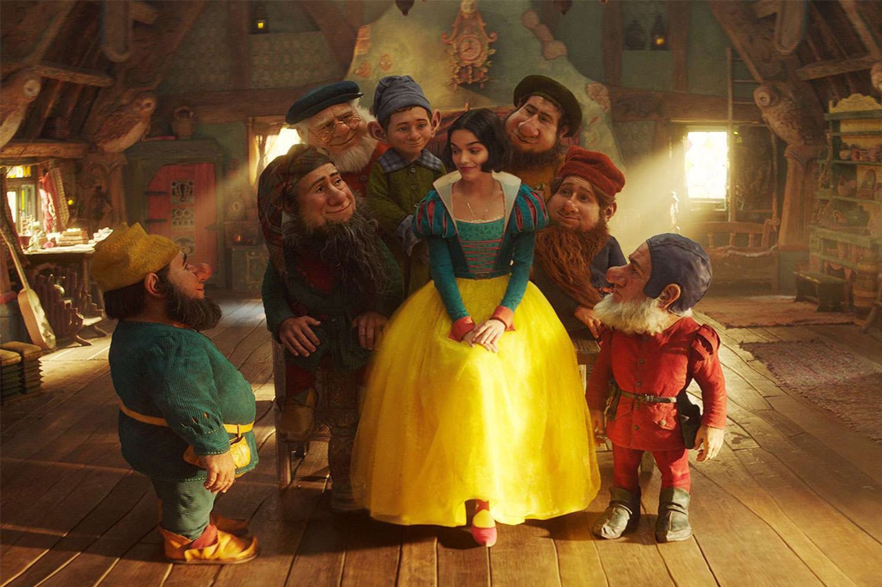Take a First Look at Disney's Live-Action Remake of 'Snow White' rachel zegler cgi seven dwarves first look image release delay sagaftra sag-aftra strike ongoing labor 