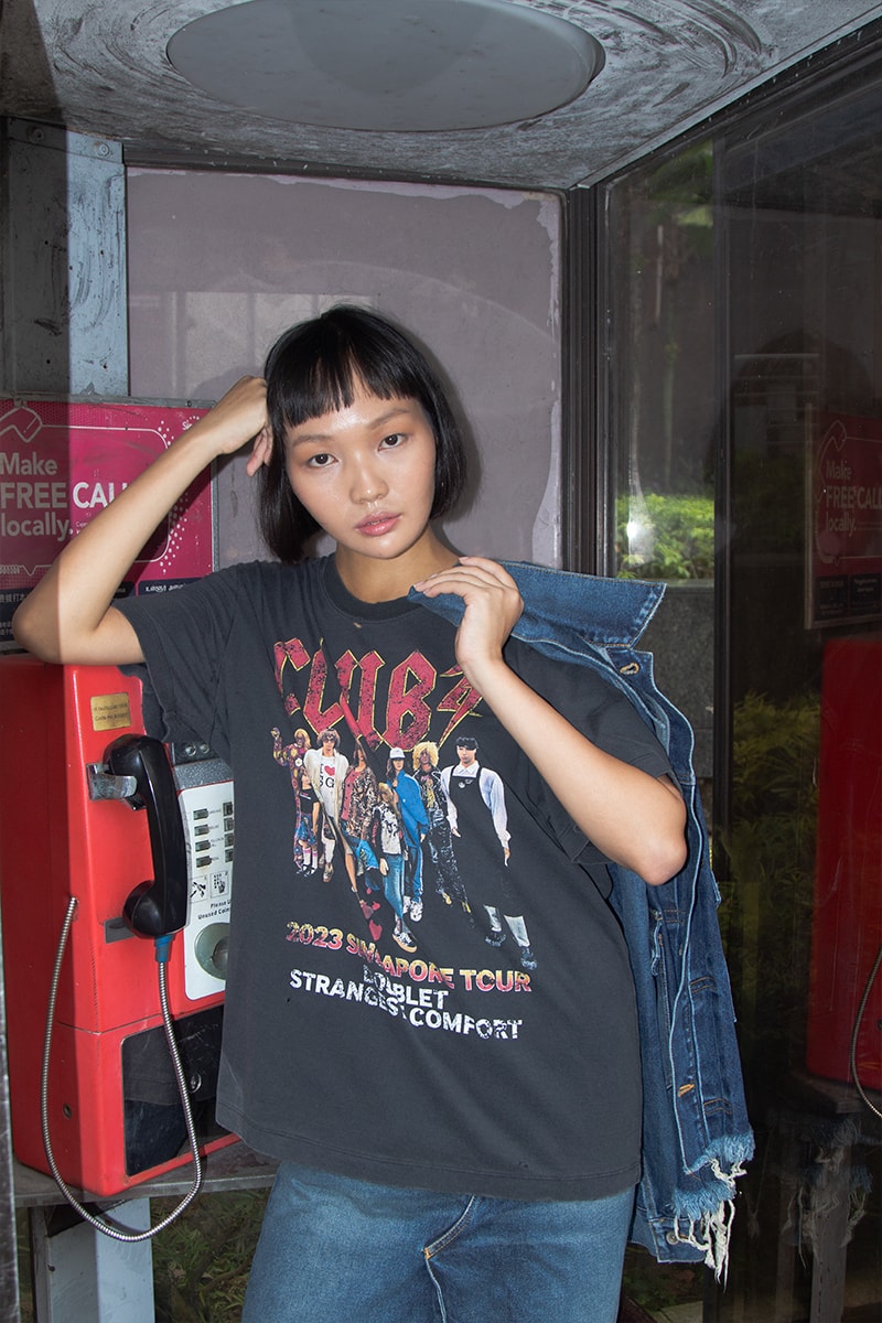 doublet Joins Forces With Singapore's CLUB21 for a Limited Edition Collaboration masayuki ino fuzzy japanese brand t-shirt