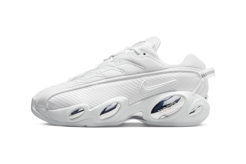drake Nike NOCTA Glide White Chrome DM0879-100 Release Info