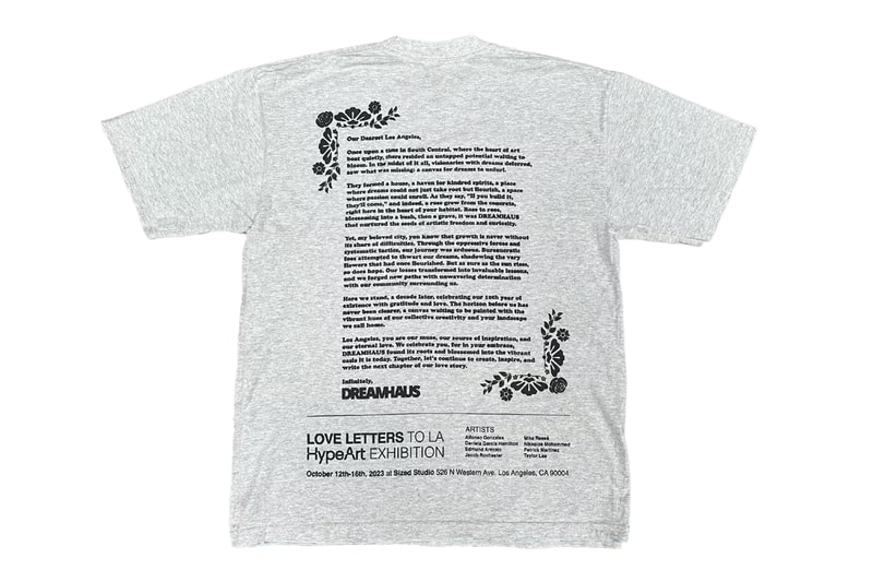 dreamhaus love letters to la charity tee hypeart